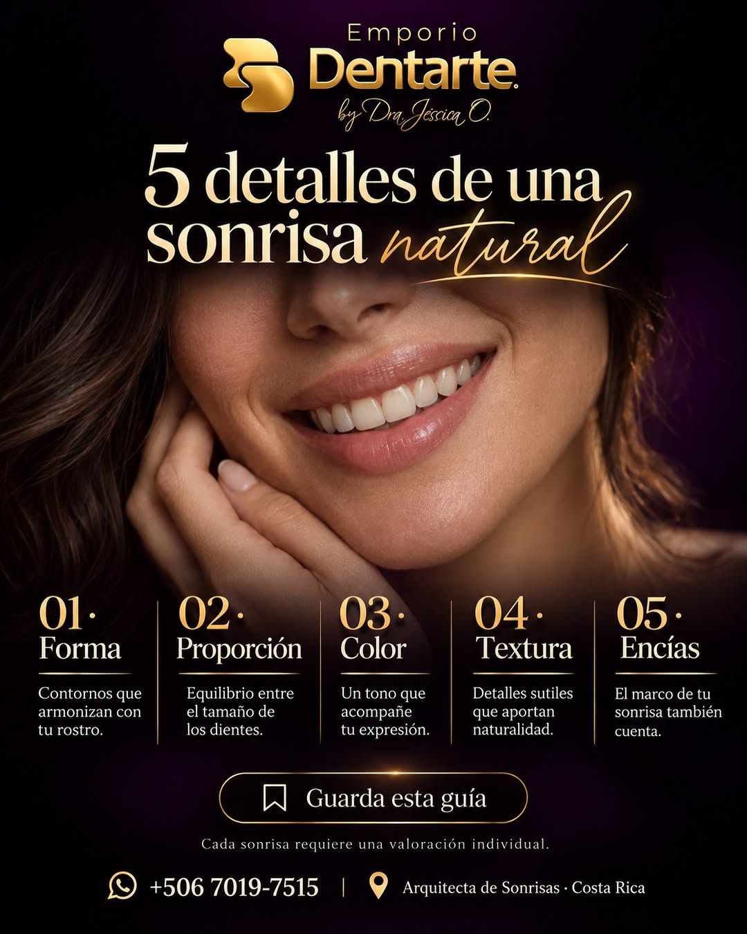 Detalle de una sonrisa natural trabajada en la clínica